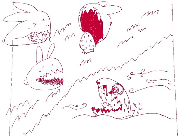 hampaatとpurraの群れ。