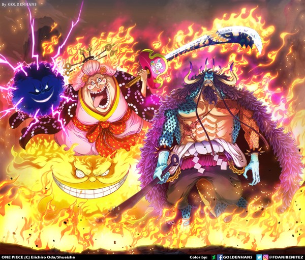 One Piece ch. 1008 Kaido&BigMon