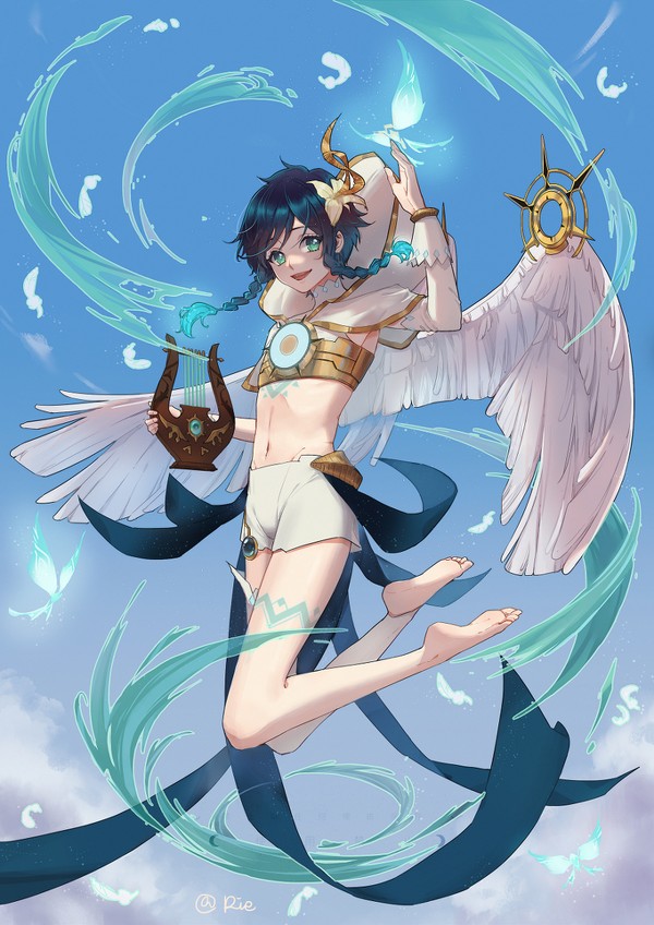 Venti in god outfit