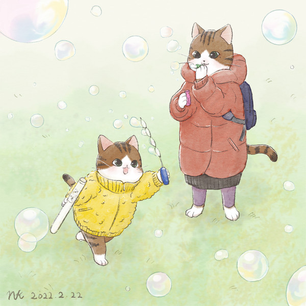 シャボン玉遊び