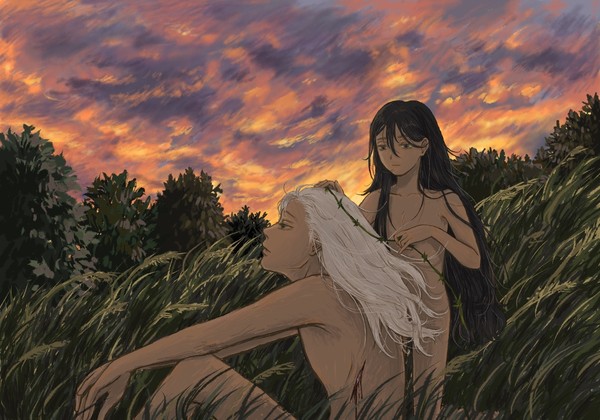 < Adam and New Born Eve >