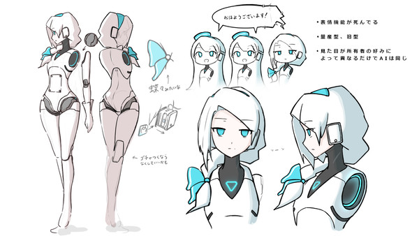 量産型アンドロイドの中古品...ぽいもの落書き