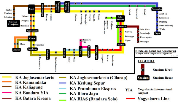 Map of Local Train Center Java