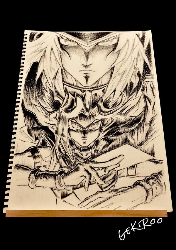 武藤遊戯 鉛筆画