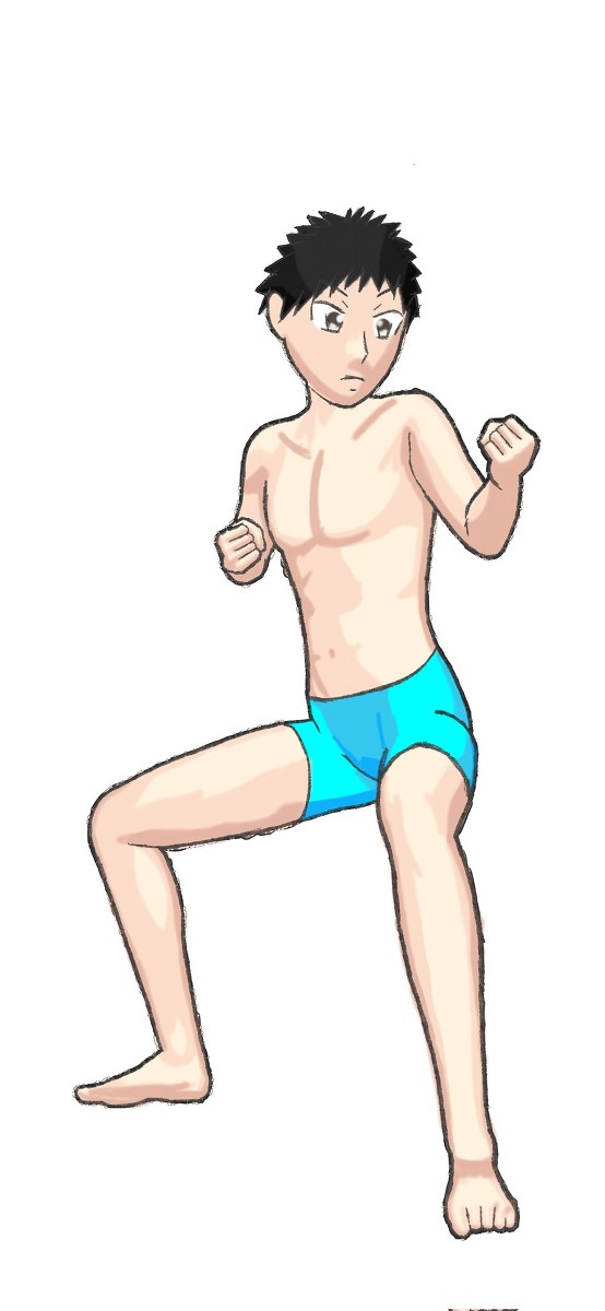 格闘ポーズ練習