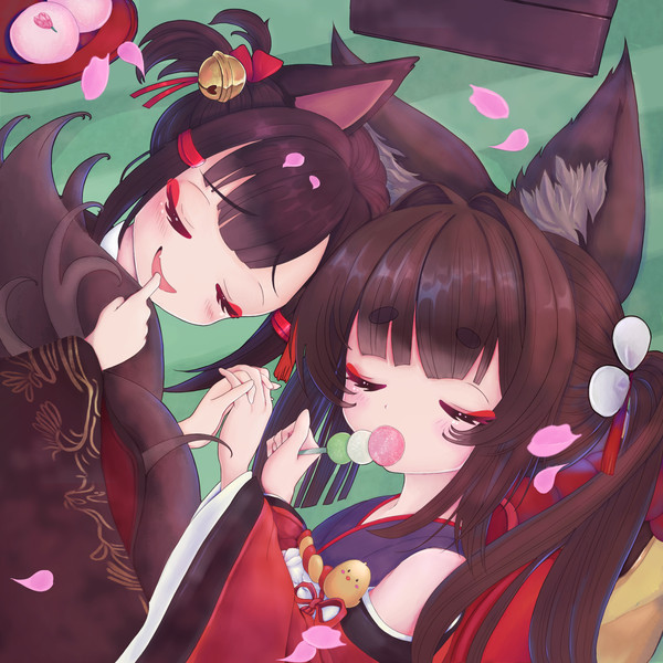 桜が咲く暖かい太陽の下で