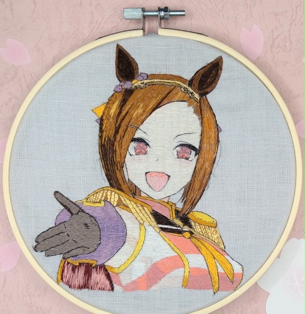 ウマ娘　サクラバクシンオー　刺繍