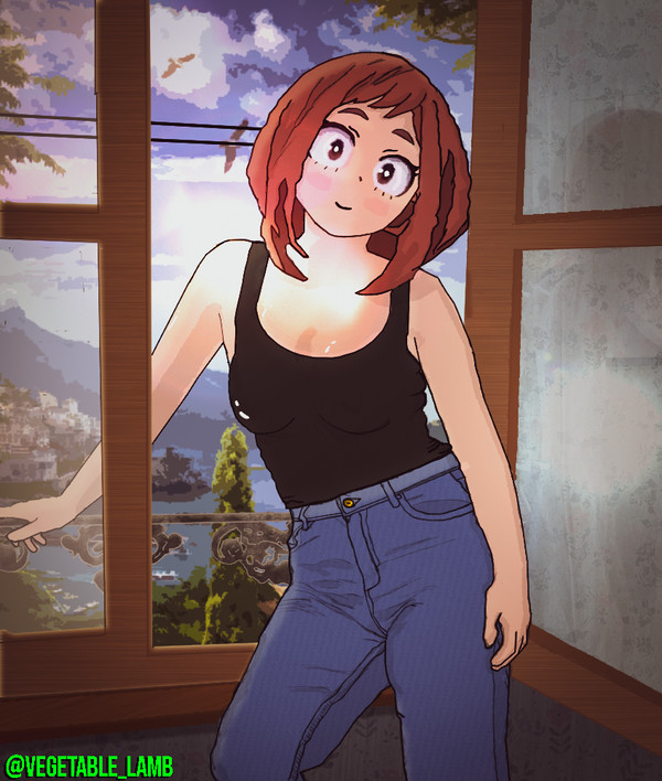麗日お茶子 - Ochaco at the window
