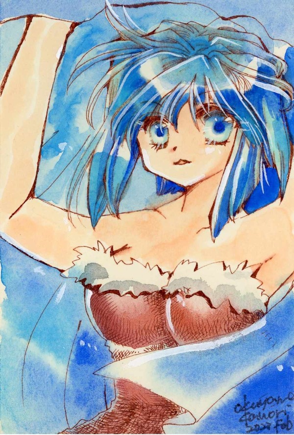 蒼髪の子