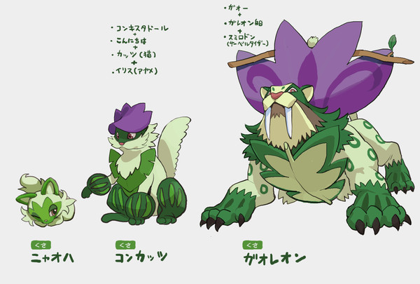 [妄想] ポケモンSV御三家進化予想図 [メリケンサック]