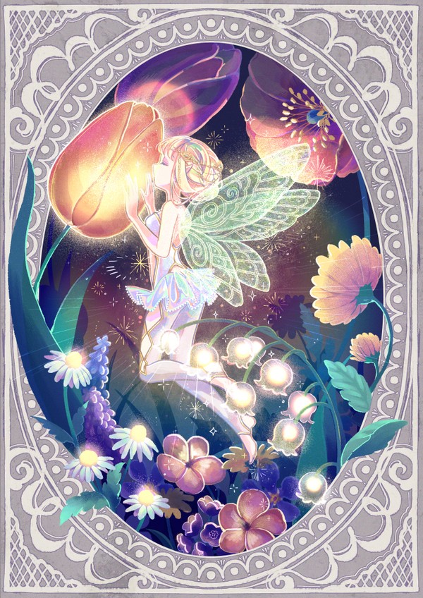 夜の花園