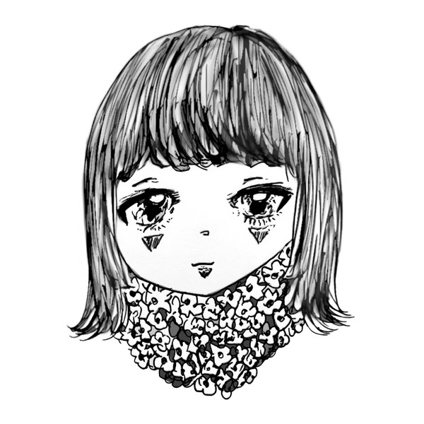 花のマフラー