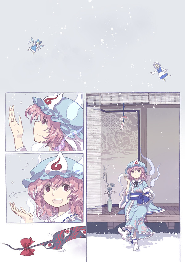 雪和樱花与菓子 - 1/10