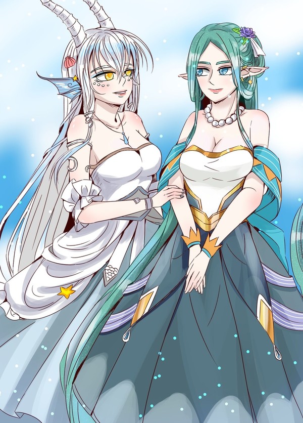 长发漫画插画