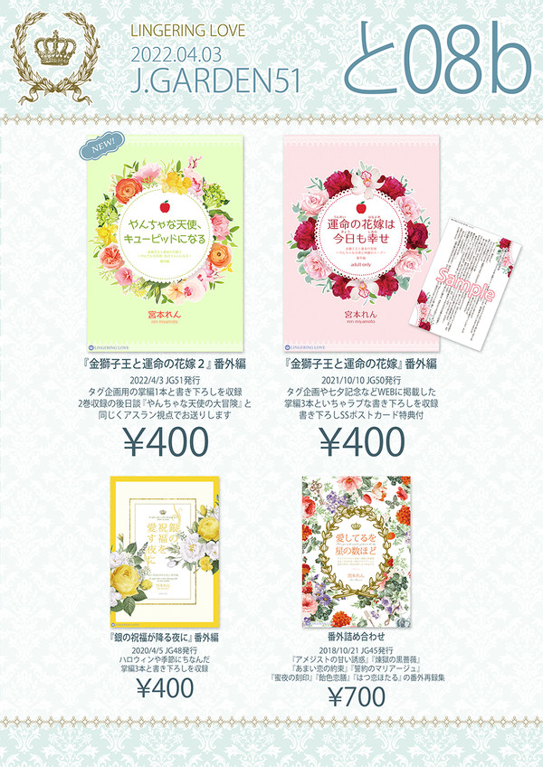 J.GARDEN51 お品書き＋作品関連図