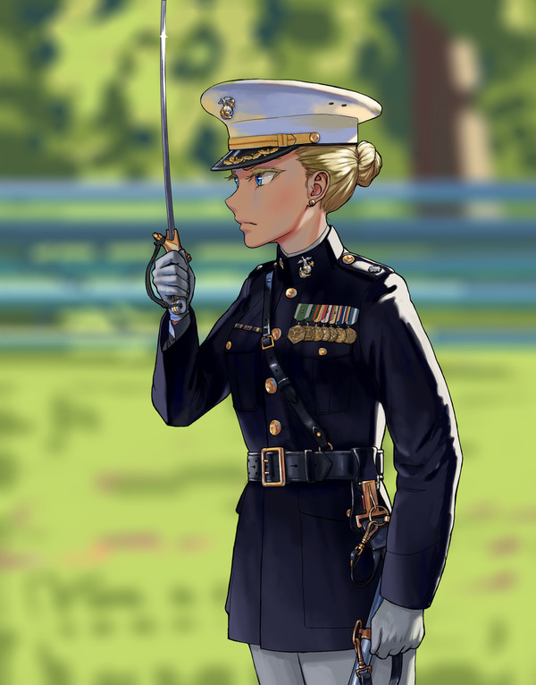 USMC Officer with Mamluk saber
