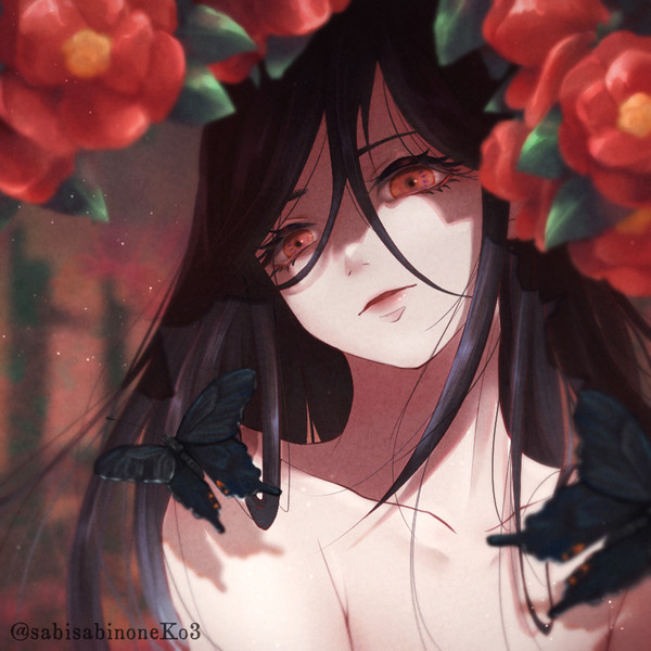 黒と椿