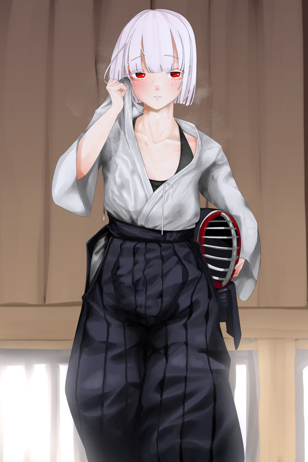 朝練後の道着あまぴ