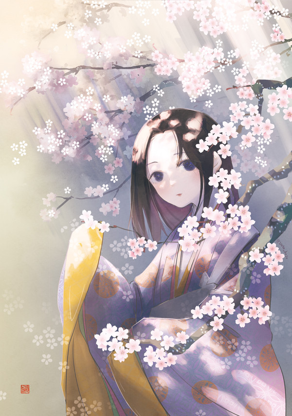 尼さんと桜