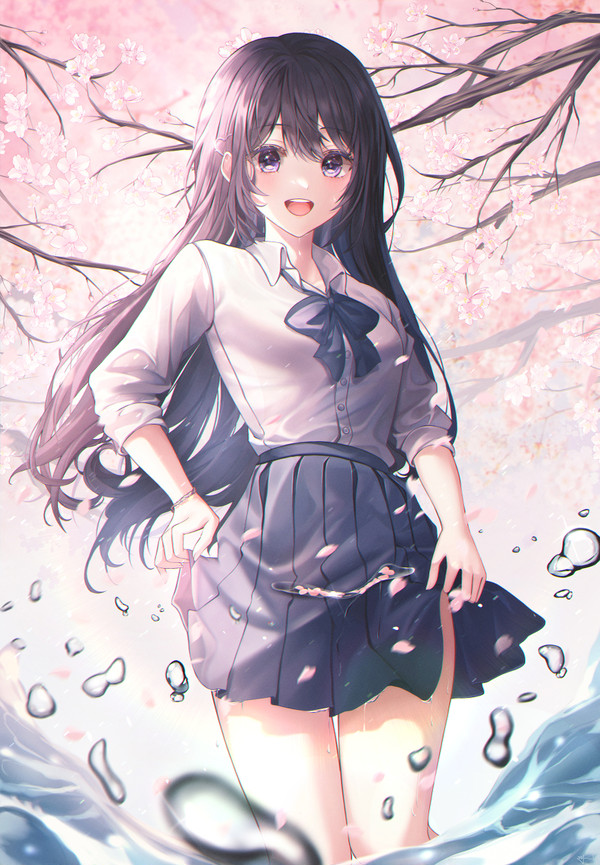 見て、桜の海だよ!💜🌸