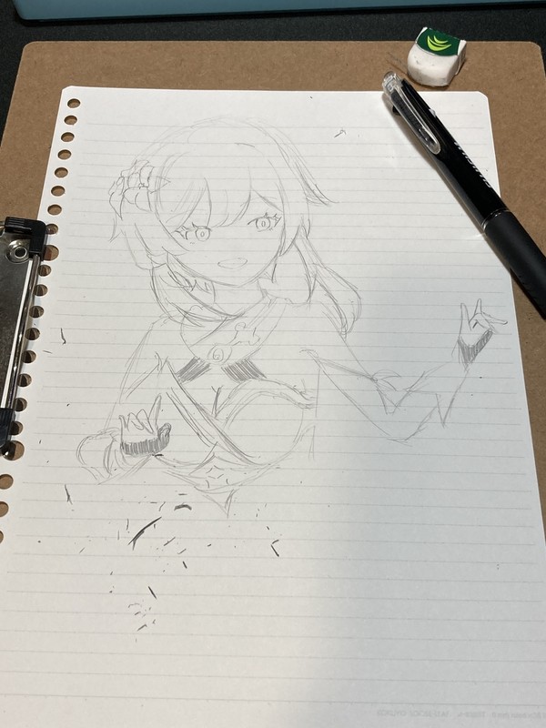 原神 蛍ちゃんを描いてみた【初心者】