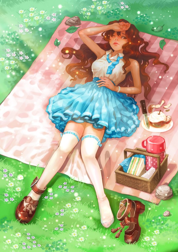 on a hot sunny day