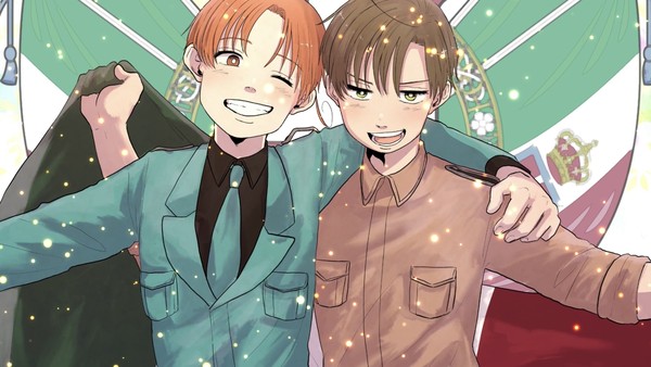 【手描きAPヘタリア】くるん男子（＋♂）　の画集