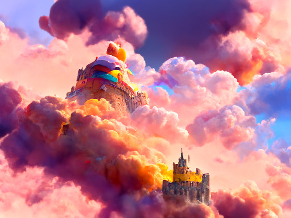 Candy city in the clouds
