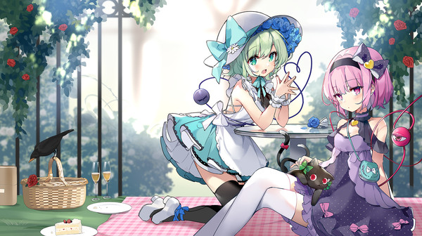 古明地姉妹の茶会庭園——同人ゲーム「東方恋迷跡」メインビジュアル - 1/2