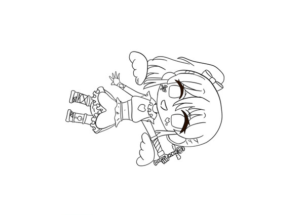 女の子 塗り絵!