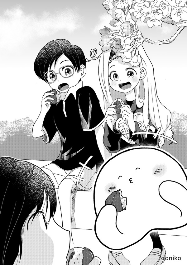 タコピーとお花見