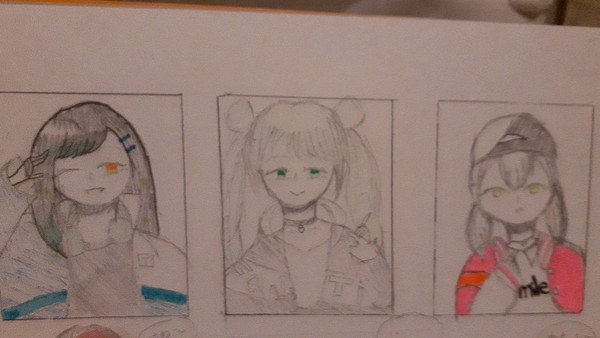 お久しぶりです！ビビバスの女子組を模写？しました！