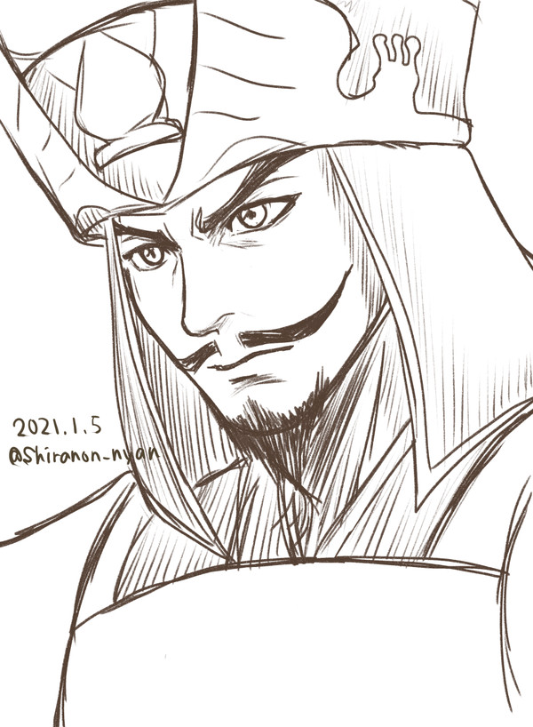 顔だけ描いてみました