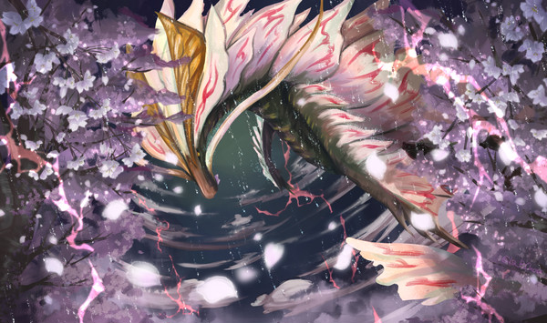 夜桜に 惹かれて来るや はるあらし