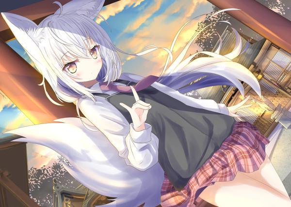 銀髪狐耳ちゃん - 1/1