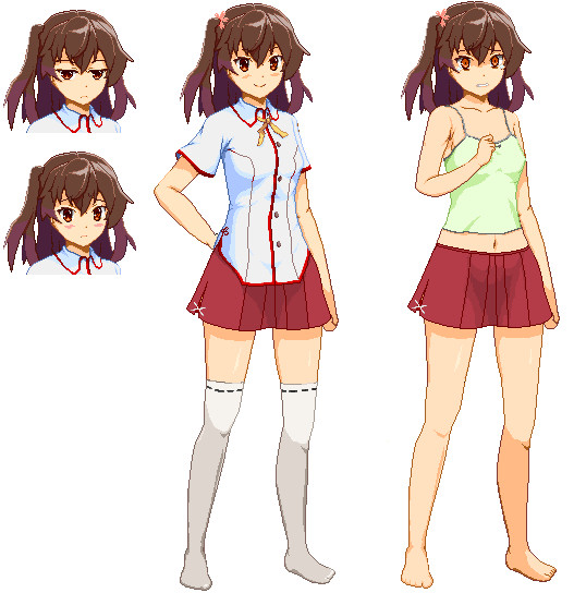 旧ゲーム風の美炎ちゃん立ち絵