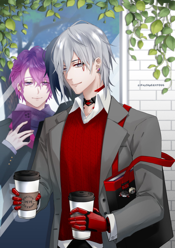 Cozy cafe date.