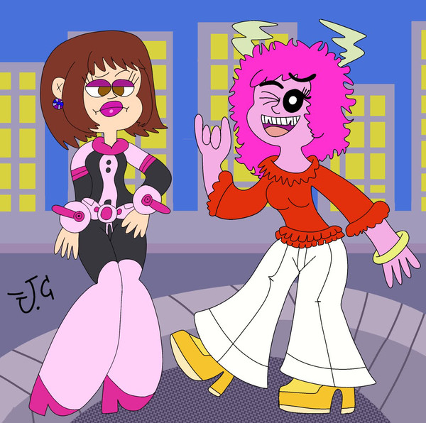 Western-Style Uraraka and Mina