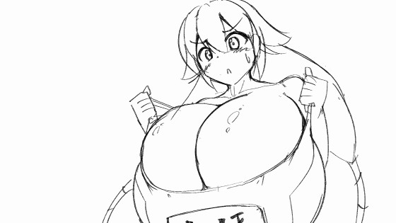 乳揺れ落書きGIF（心音シホ）