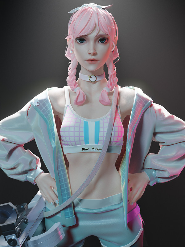 bluepoison for arknights (fanart