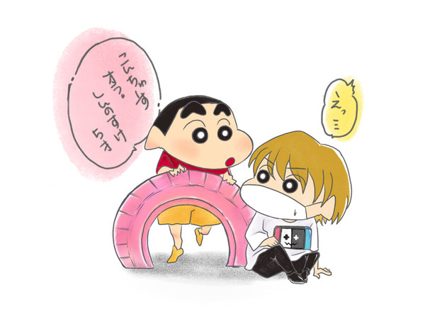 しんちゃんとレトさん