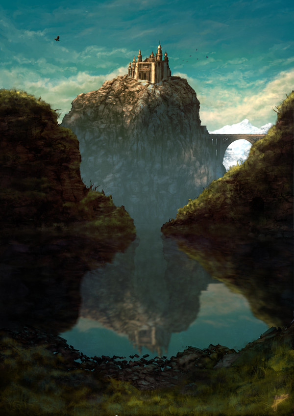 湖畔の古城