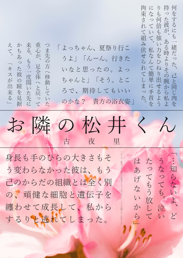 松さに幼馴染転生小説「お隣の松井くん」シリーズ要約表紙