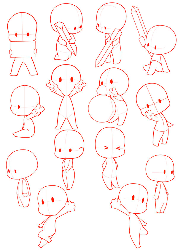 ちびキャラポーズまとめ