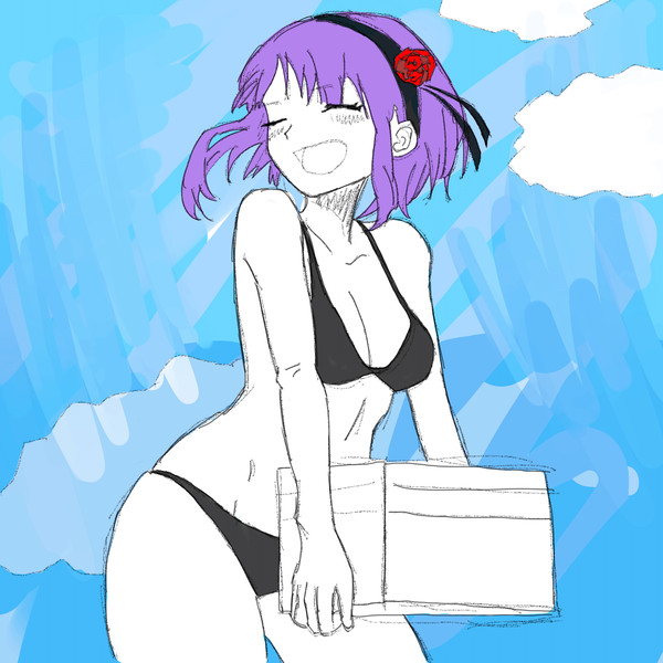 だがしかし の「枝垂ほたる」を描いた