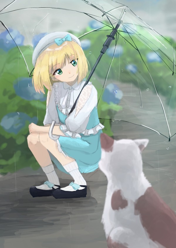 雨の日アキくん