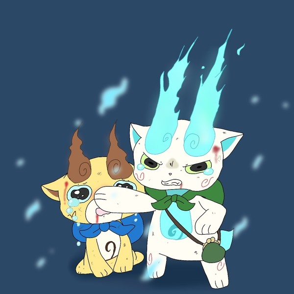 かっこいいコマさんを描きたかっただけのラクガキ