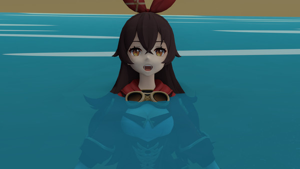 Amber finds a chest underwater