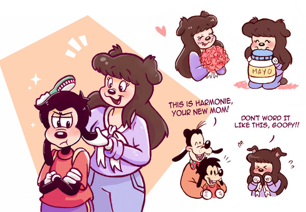 Harmonie & Max Goof sketch page