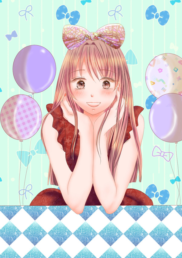 風船と少女